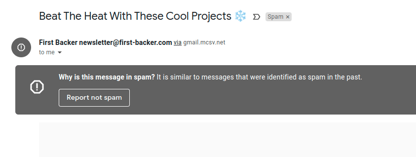 Gmail Spam Example